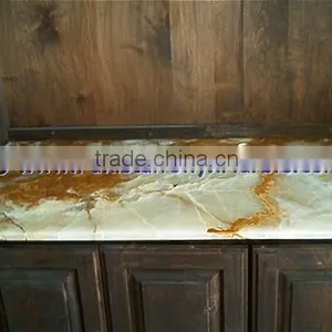 Handemade Good Price LIGHT LIGHT GREEN ONYX COUNTERTOPS thumbnail-4
