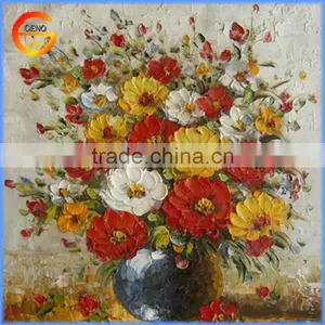 High Quality Handmade Beautiful Flower Vase Painting Design thumbnail-1