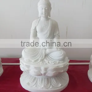 Hand Carved Home Decoration Small Marble Stone Buddha Statue thumbnail-5