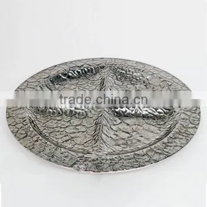 Round Silver Glass Charger Dessert Plates Wholesale thumbnail-1