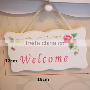 Welcome Card Handmade Wood Doorplate thumbnail-2