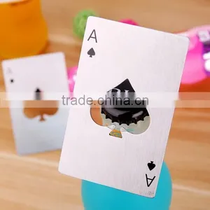 Wholesale Metal Stainless Steel Poker Shape Beer Bottle Opener thumbnail-2