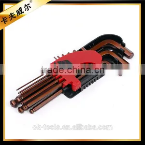 Ok-Tools 9pcs Ball Point Long Hex Key Set S.A.E thumbnail-1