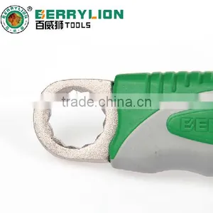 BERRYLION 12'' Nickel Alloy Plated Adjustable Wrench, PVC Handle Grip Spanner thumbnail-4