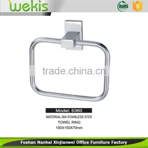2016 The Hottest Wholesale Price Storage Bath Hardware Factory Supply Stainless Steel Towel Ring Square thumbnail-1