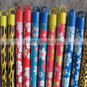 Hot Sales Flower PVC Coated Wooden Broom Handle thumbnail-1