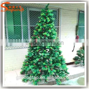 Plastic Green Mini Christmas Tree Table Decoration Gift Platic Artificial Christmas Tree Decor Mini Tree thumbnail-1