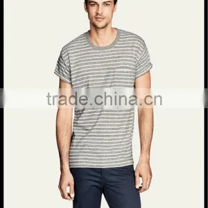 High Quality Stripe Mens Tshirt Printed thumbnail-1