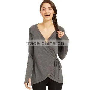 Girls Wrap Over Ballet Cardigan Dance Crop Tops Wholesale thumbnail-1