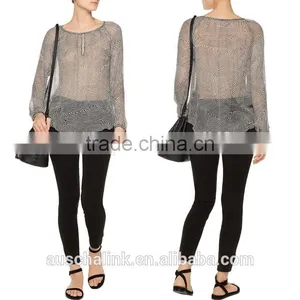 Hot Sale Silk Blouses New Models for Women OEM Service thumbnail-5