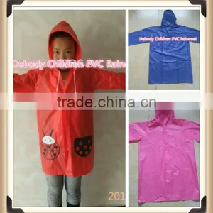Waterproof Portable Kids PVC Raincoat/rain Poncho With Hood and Print thumbnail-1