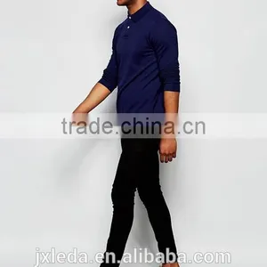 Sports Long Sleeves Men Pique Polo Shirt, Personalized Custom Polo Shirt Importer, Gym Golf Polo T-shirt Wholesale thumbnail-1