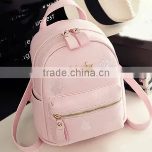 Zm35600a Korean Fashion Girls Embroidery Leather Backpack Bag thumbnail-4