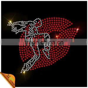 Latest Fashion Red Lip Design Iron on Clothing Rhinestone Transfer Stickers thumbnail-2