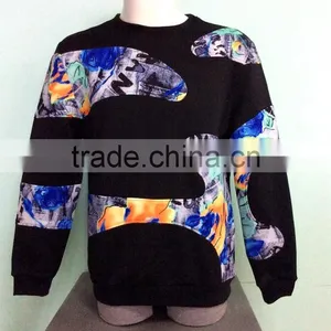 2016 New Design Plain Korean Fashion Men's Pullover Matching Varisty Hoodies in High Quality Windbreaker Clothing thumbnail-1