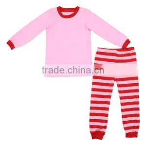 Wholesale Pink Baby Kids Cotton Toddler Girls Children Toddler Boutique Valentine Pajamas thumbnail-2