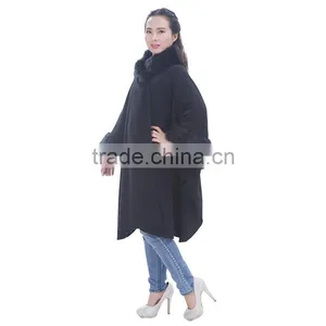 Women Fashion Fleece Poncho Women thumbnail-2