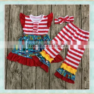 Chinese Clothing Manufacturers 2017 Wholesale Girl Boutique Outfit Set New Arrival Back to School Sets Design thumbnail-1