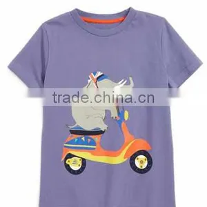 Wholesale Boys Stylish Boy's Elephant in the Purple T-shirt thumbnail-1