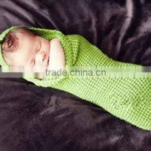 2016 Crochet Baby Sleeping Bag Knitted Baby Hat Photo Prop thumbnail-4