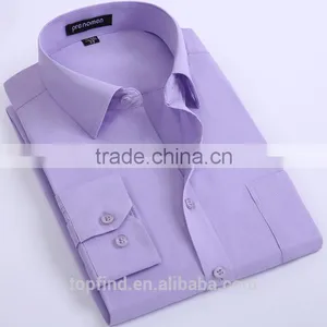 Customise High Quality Classic Italian Solid Color Dress Uniform Beautiful Men's Shirt thumbnail-1