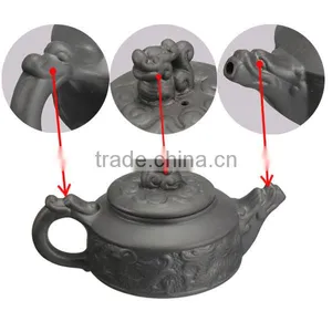 New Arrival Chinese Dragon Kung Fu Tea Sets Yixing Purple Clay Teapot Black Teacup 3 Pcs/Set Tea Service High Quality Tea Set thumbnail-5