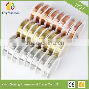 0.6 mm Silver Gold Plated Copper Wire Diy Beads Jewelry Making thumbnail-1