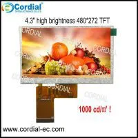 4.3 Inch 480x272 High Brightness 1000 Cd/m2 TFT LCD MODULE CT043BLI15 thumbnail-1