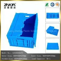 Foldable and Solid Box Style Plastic Crate thumbnail-1