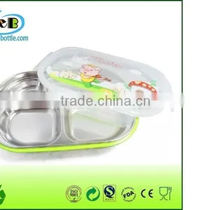 Hot Selling New Stainless Steel Children Lunch Box With Divide thumbnail-1
