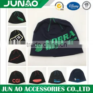Wholesale Double-side Headwear Customize Ski Hat Billed Cotton Beanie thumbnail-1