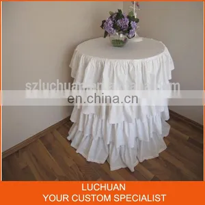 New Arrival Hot Wedding Decorative Ruffled Curly Willow Table Skirt thumbnail-5
