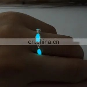 925 Silver Plated Infinity Hollow Out Glow In The Dark Ring For Couple thumbnail-5