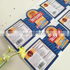 Hot Sale PVC Food Sticker Custom Shape Waterproof Sticker With Logo Printed for Sauce Bottle thumbnail-3