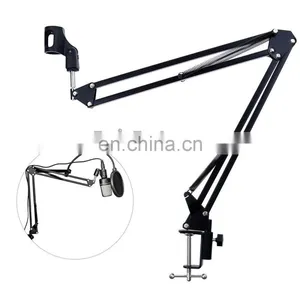 Professional Microphone Stand, Flodable Mic Stand Mic Arm Suspension Boom Scissor Arm Stand for Radio Broadcasting Studio thumbnail-2