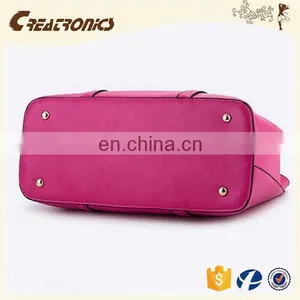 CR Sample Available Fashion pu Leather Material Large-capacity Portable Long Handle Zipper Blue Colors High Quality Shoulder Bag thumbnail-5