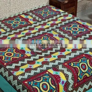 Luxury Hotel 100% Cotton Bedsheets and Pillow Cover Handmade Design Jaipuri Bedding Set thumbnail-1