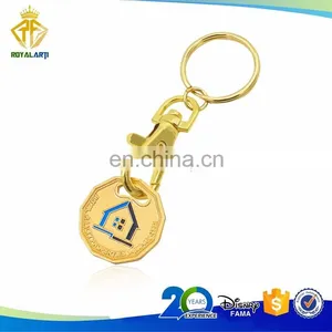 Factory Price Custom Trolly Coin Keychain With Soft Enamel Color thumbnail-2