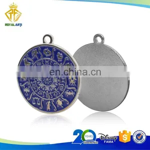 Astrolabe Soft Enamel Religion Medallas in Silver Plating thumbnail-1