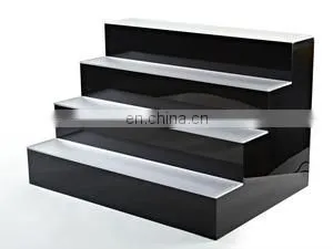 4 Step White or Clear Acrylic Display Stand thumbnail-3