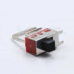 12.7*6.6mm SS-12D28 Handle Height 4mm High Current Side Plug Slide Switch thumbnail-1