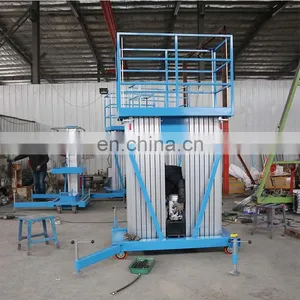 7LSJLII Shandong SevenLift 10 Meter Hydraulic Manual Electric Telescopic Aluminum Man Elevator Lift thumbnail-5