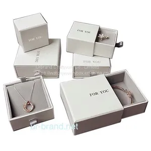 New Product Custom Logo Cardboard Gift Packaging Drawer Type Jewelry Paper Gift Box thumbnail-1