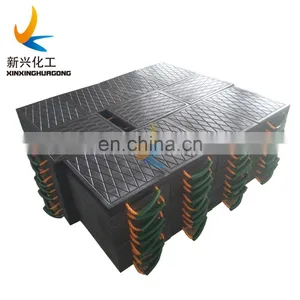 OEM UHMWPE Blocks Outrigger Mat/Solid Plastic Blocks/Black Crane Pad Construction Equipment Concrete Pump Outriggers Pad Uhmwpe thumbnail-2