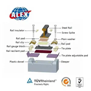 Tie Plate of High Speed WJ-8 Rail Fastening System for Ballastless Track With Shoulder thumbnail-2