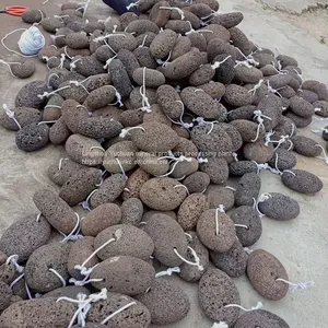 Volcanic Grindstone Tool Rope Wrapped Oval Double-sided Volcanic Grindstone thumbnail-5