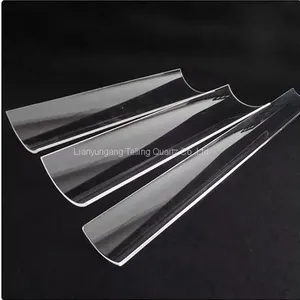 Transparent Semi-Cylindrical Quartz Glass Tube Half Round Quartz Glass Tube thumbnail-2
