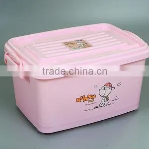 Multi Function Pink Home Large Plastic Storage Container Storage Box With Wheels thumbnail-2
