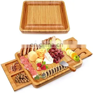 Hot Product Rectangle Durable Cheese Board Customized Logos Bamboo Cheese Board thumbnail-3