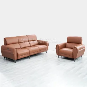 Italian Minimalist Leather Functional Sofa Living Room Combination Italian Light Luxury European Classic Electric Sofa thumbnail-2